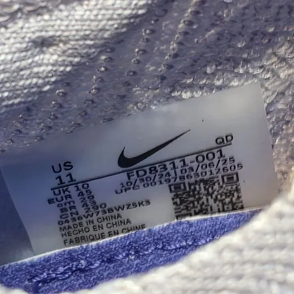 Nike Men's White and Blue Running Shoes